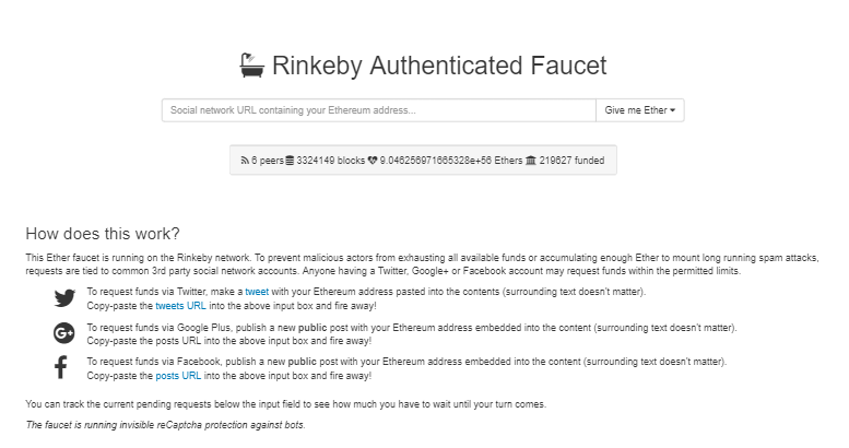 【实践】如何获得Rinkeby网络的测试以太币插图2