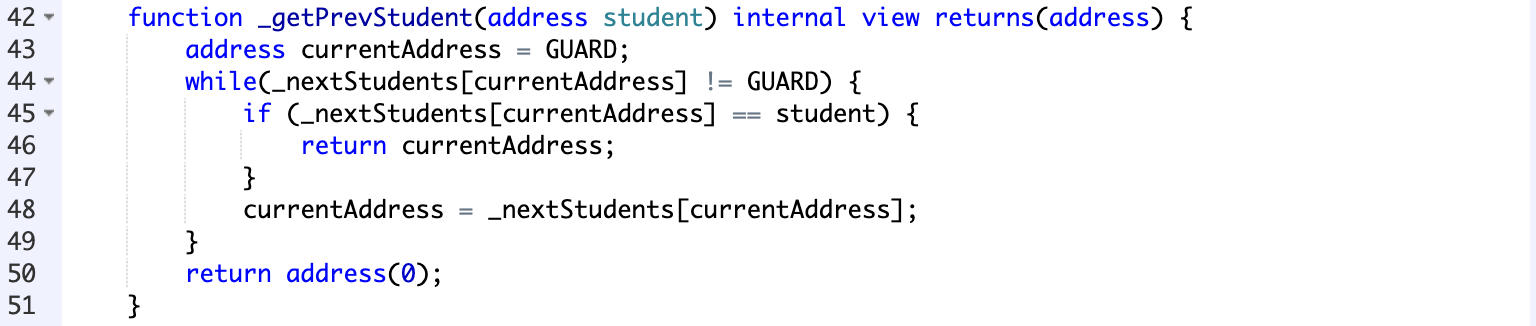 getPrevStudent函数