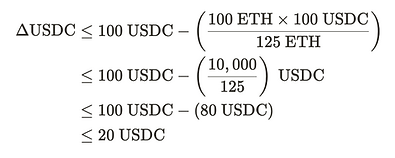 一系列求解 ΔUSDC 的方程的图像。