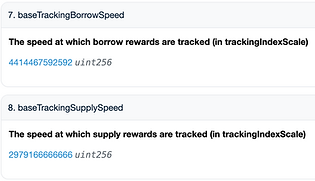 baseTrackingBorrowSpeed and baseTrackingSupplySpeed in Etherscan