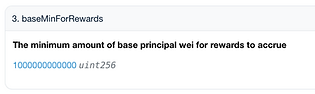 baseMinForRewards query in Etherscan