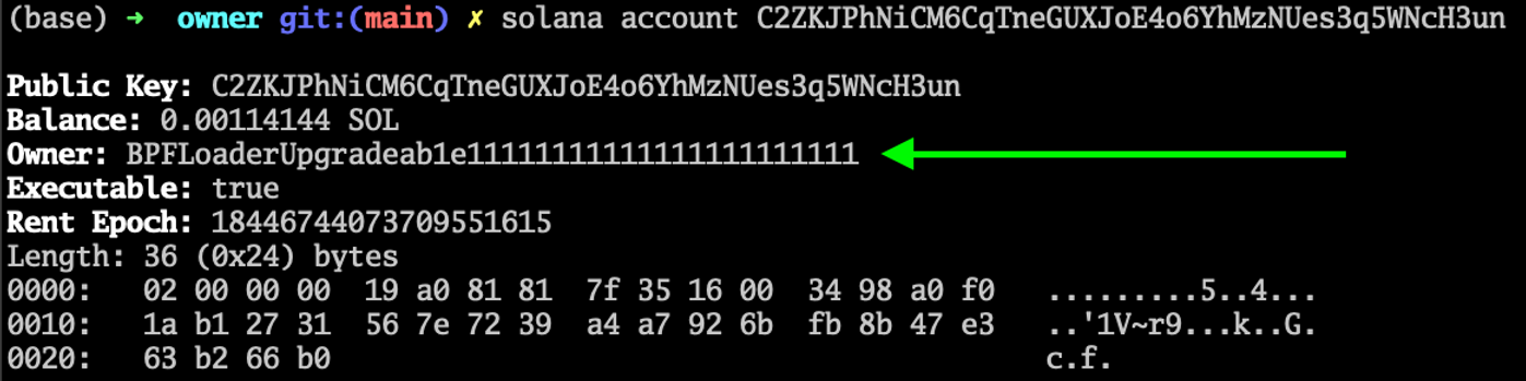 Solana 元数据：拥有者：BPFLoaderUpgradable