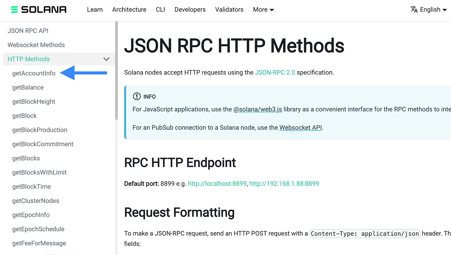 Solana JSON RPC HTTP 方法