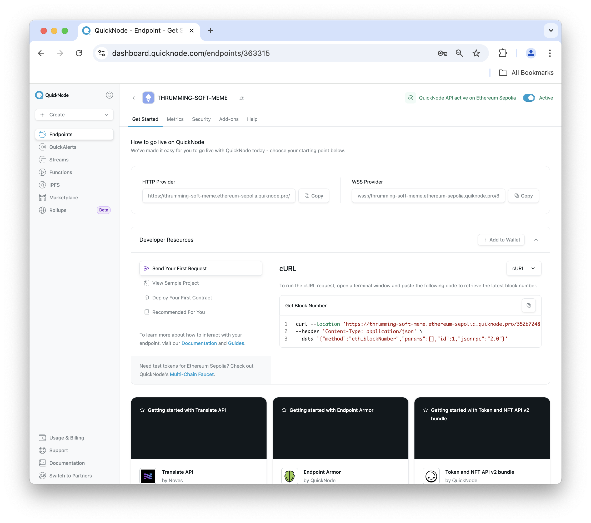 QuickNode Endpoint