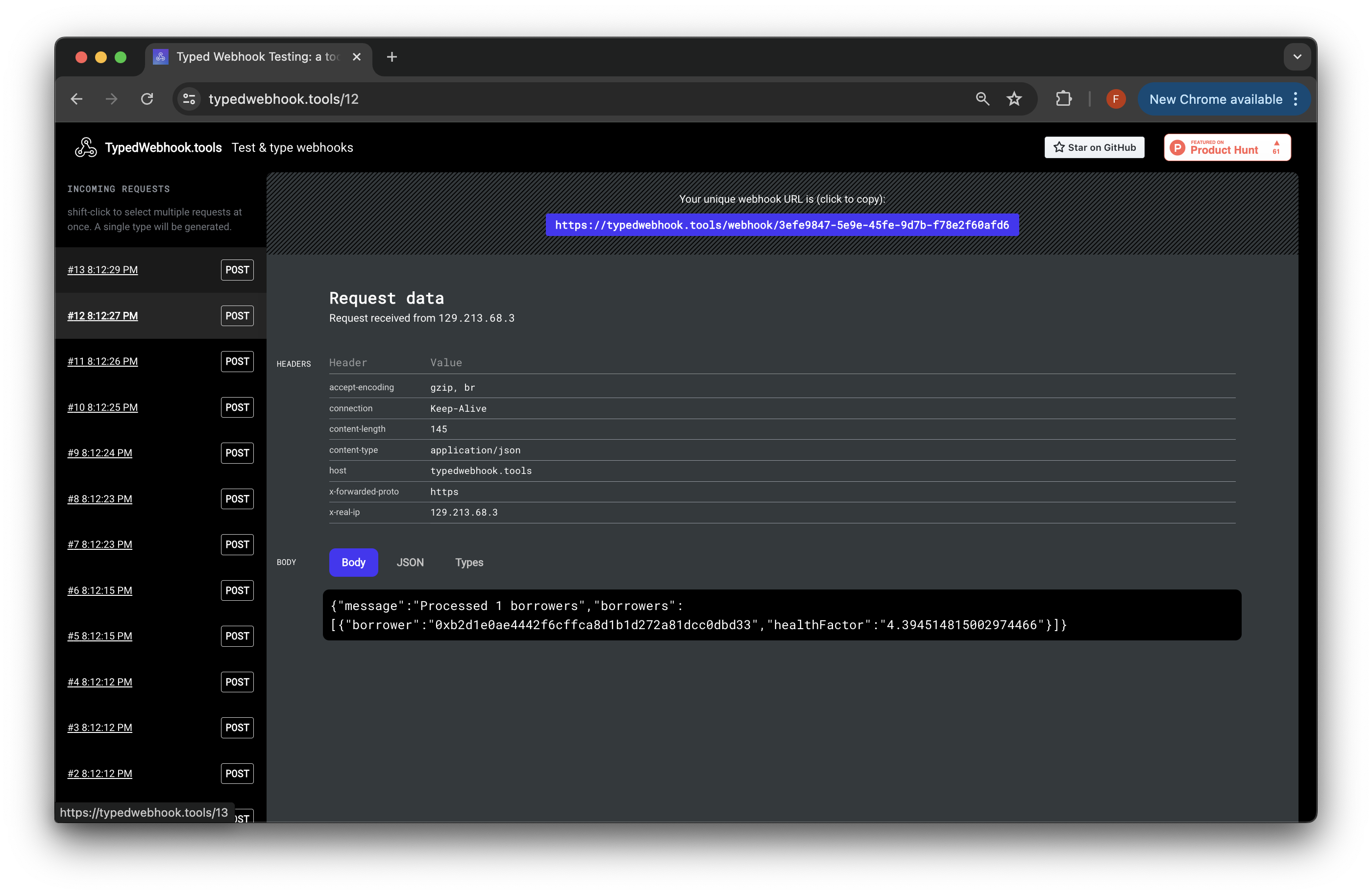 Webhook 响应
