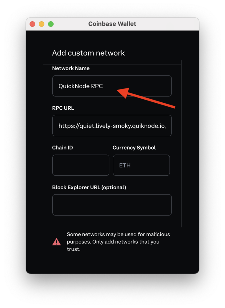 Coinbase 设置 网络