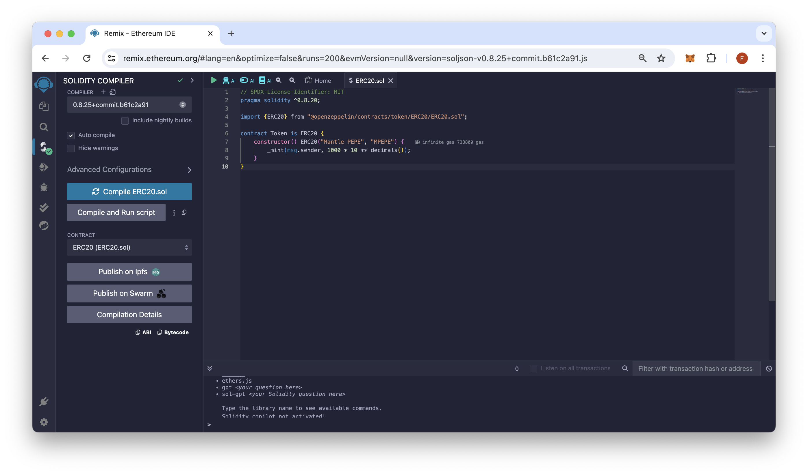 Compile Remix.IDE