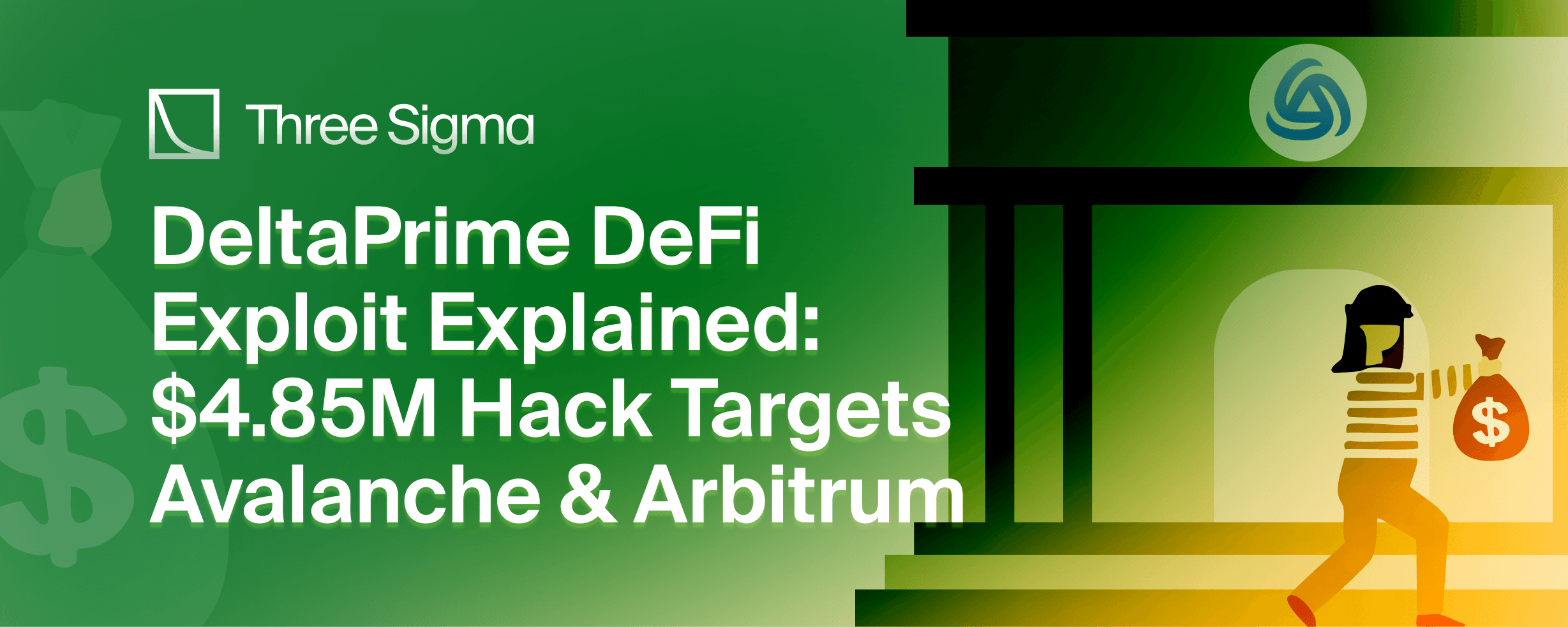 "DeltaPrime Hack: $4.85M Loss - Three Sigma" banner