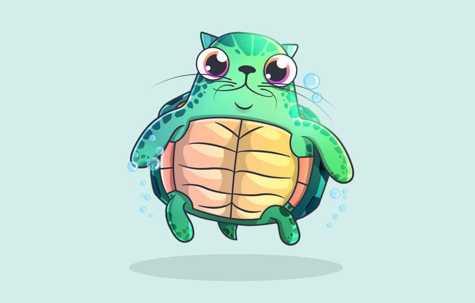 与海龟保护行动合作的限量版 CryptoKitty。