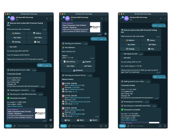 Telegram Trading Bot with MEV-Protected Features