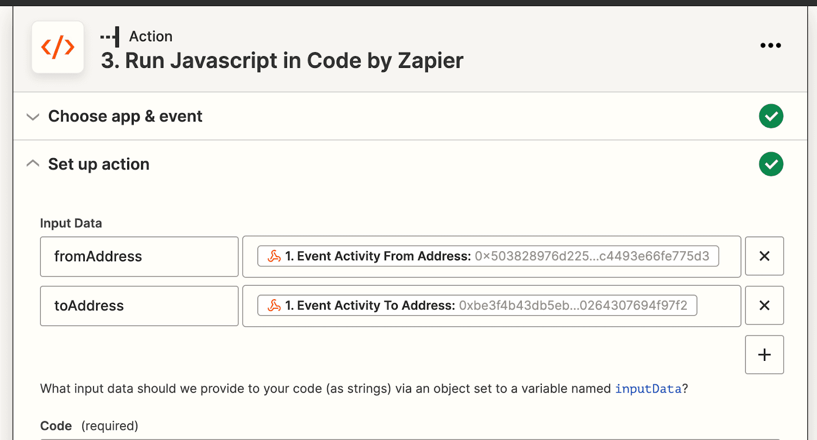 在 Code by Zapier 中运行 Javascript