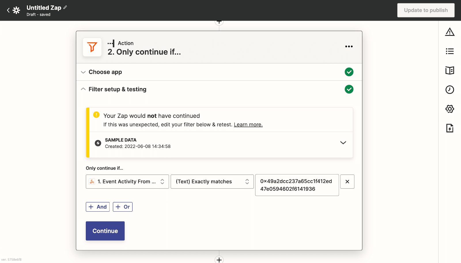在 Zapier 中解析 Optimism Webhook 响应