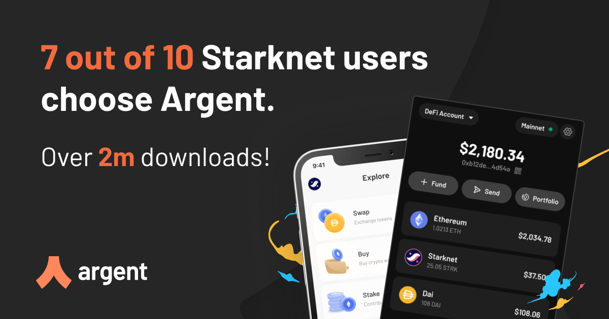 Argent – 适用于 DeFi 和 NFT 的最佳 Starknet 钱包。