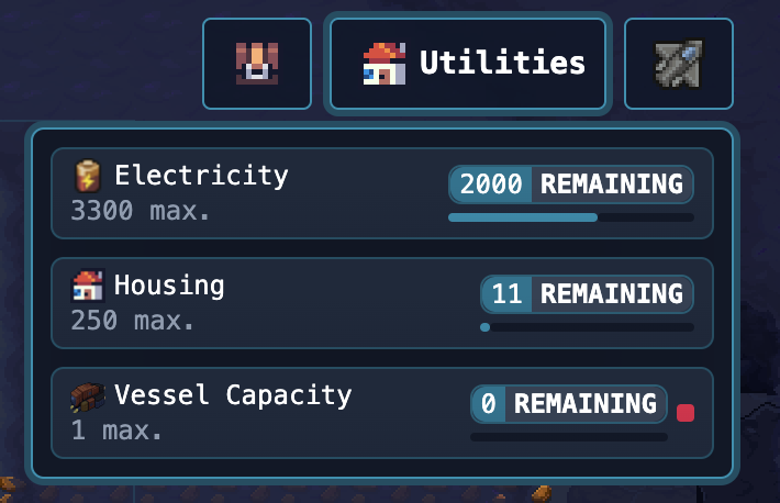 游戏中不同的 **utility**