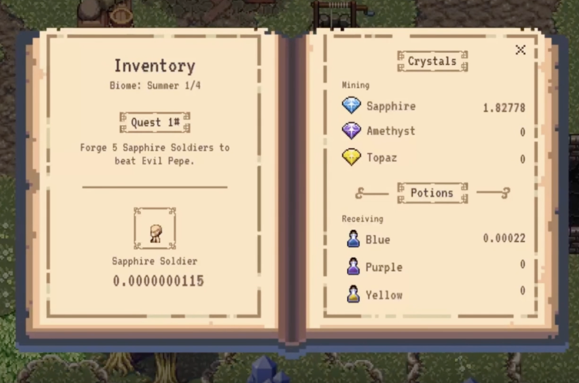 Realm of Pepe Game Demo Interface