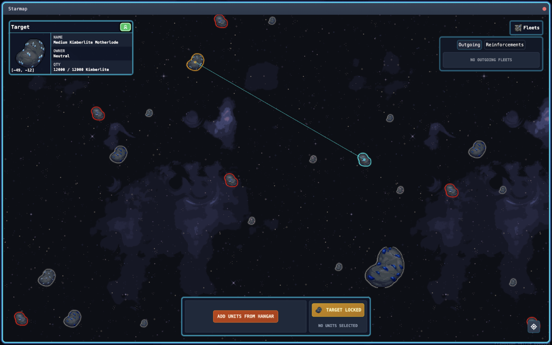 Primodium 中的小行星地图