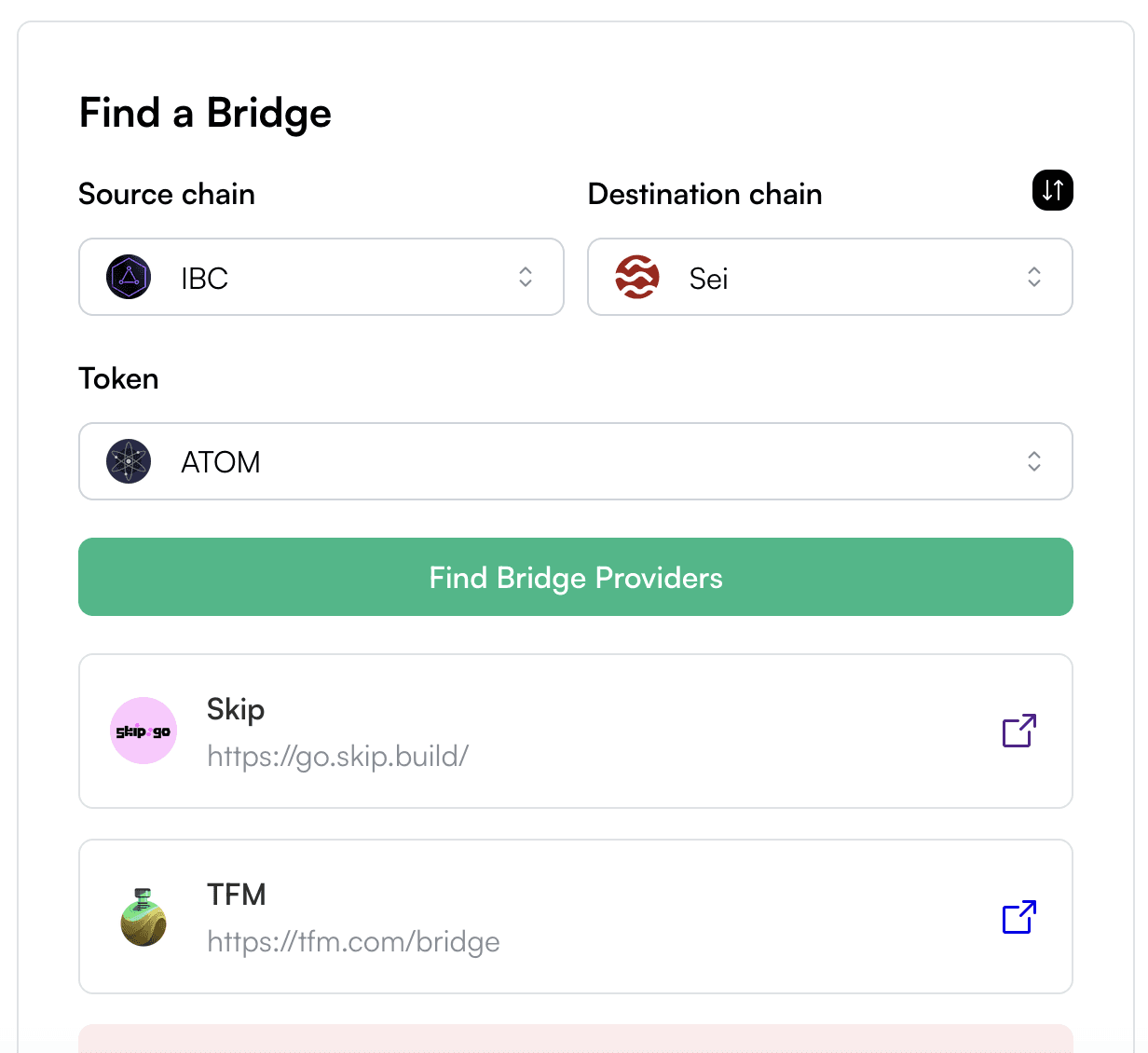 将 ATOM 桥接到 Sei 网络