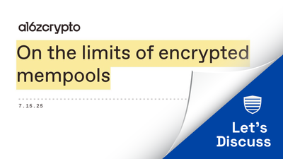 论加密内存池的局限性——对 a16z Crypto 分析师的回应