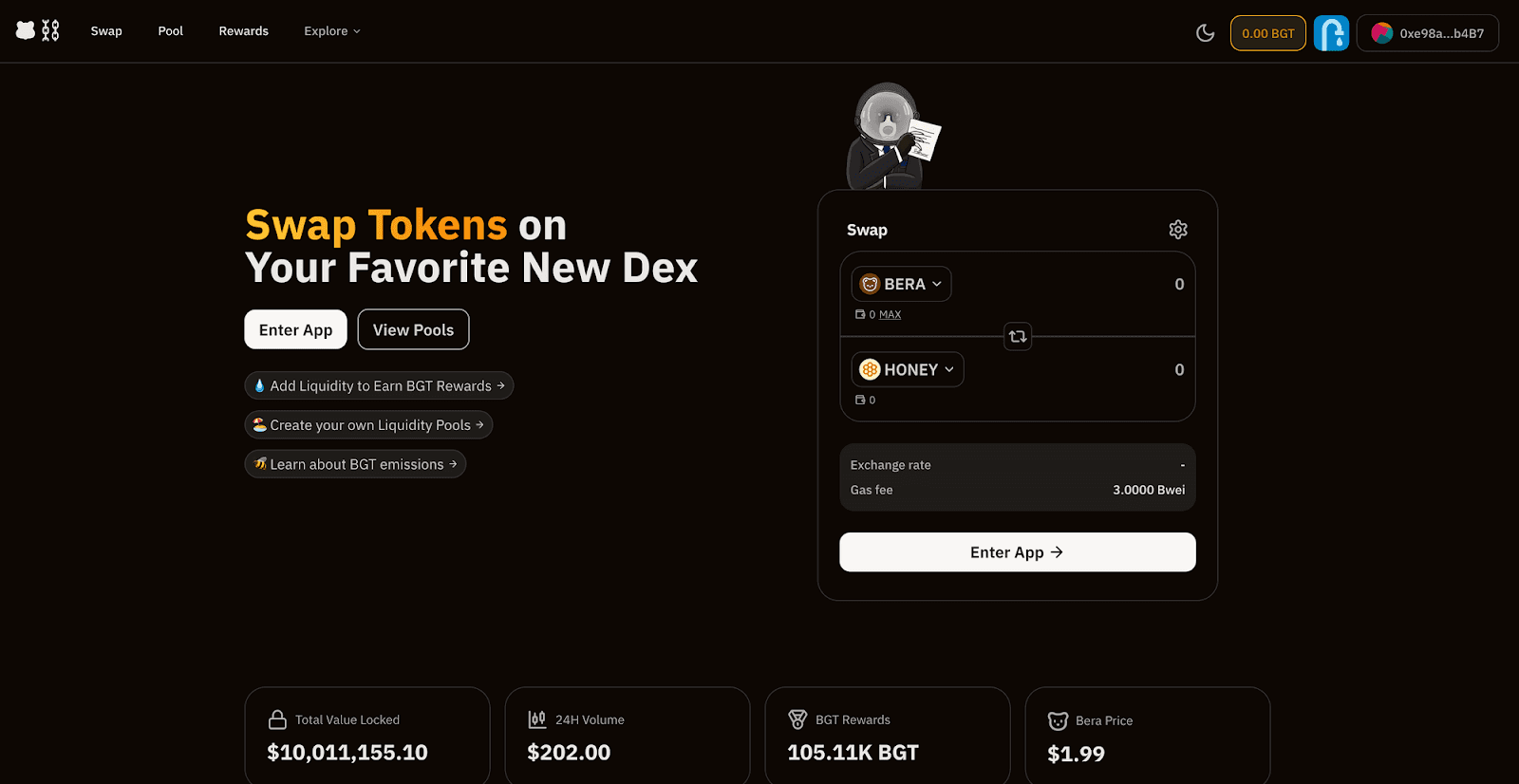 Berachain 的主要产品之一是 Berachain Exchange (BEX)。（图片来源：通过 Berachain 文档发布的 Berachain BEX 概述）