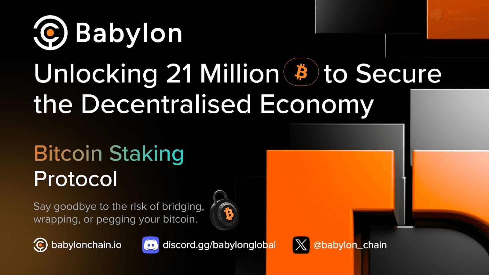 Babylon 解锁了通过主权 Cosmos 链在 Bitcoin 网络上获取任意数量 Bitcoin 的能力，从而大大扩展了 Bitcoin 区块链的实用性和不断增长的用例。（图片来源：Babylon Binance 博客文章通过 Babylon 和 Binance Square）
