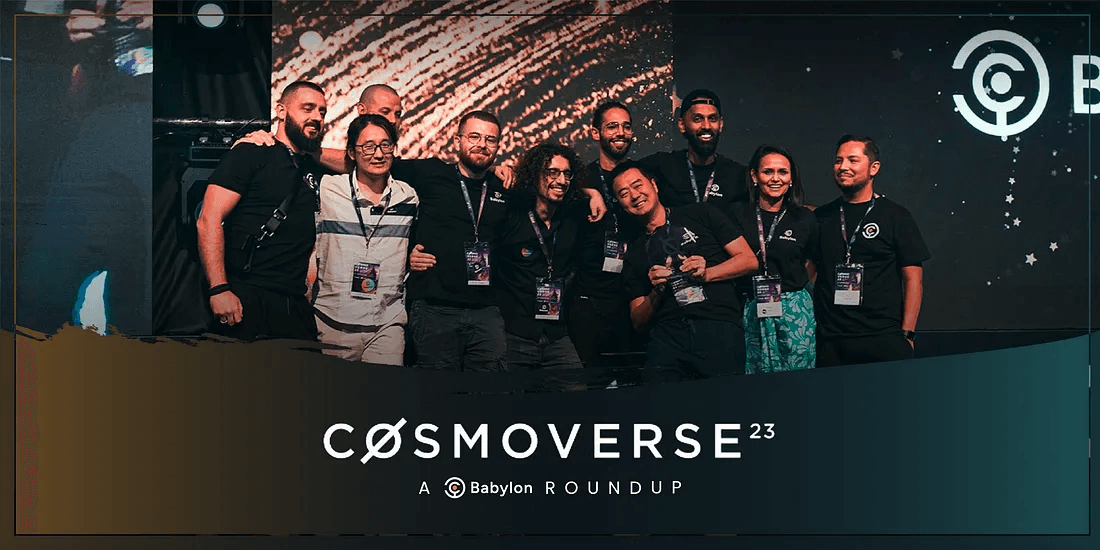 上图描绘了 2023 年在土耳其伊斯坦布尔举行的年度 Cosmoverse 会议期间的几位 Babylon 团队成员。(图片来源：来自 Babylon 的 Medium 博客的 Babylon 来自 Cosmoverse 2023 的卓越亮点)