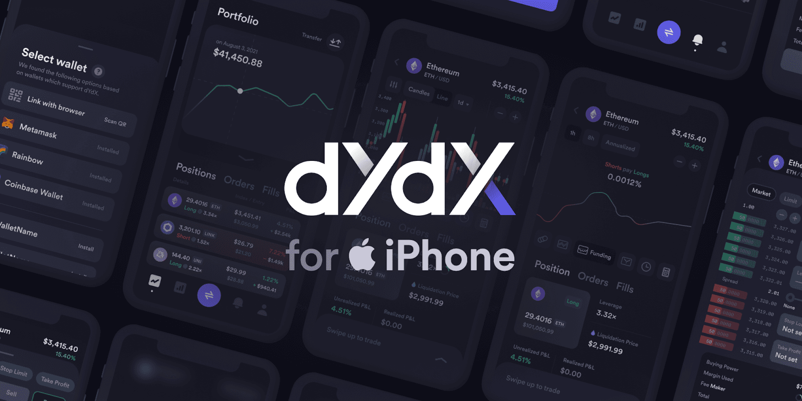 iOS 上的 dYdX 应用程序允许 iPhone 用户随时随地进行交易和投资，这代表着一项极其重要的服务，有助于 dYdX 平台在未来实现持续采用。 dYdX Chain 也将在不久的将来推出其 Android 版本。（图片来源：dYdX for iOS is here，来自 dYdX 博客）