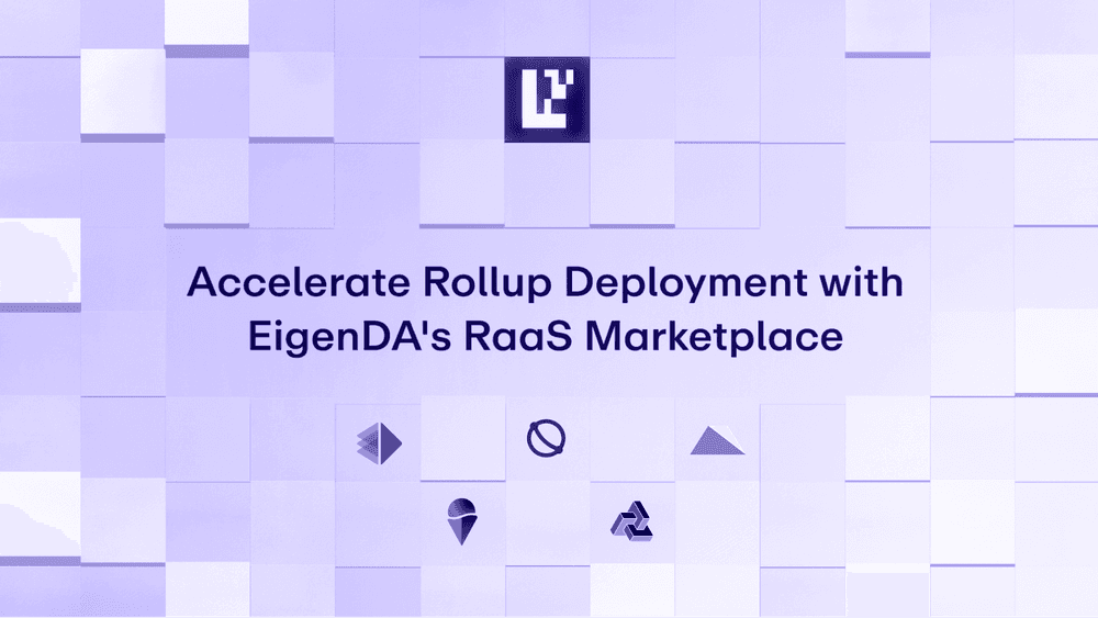 今年 4 月，EigenLayer 宣布部署 EigenDA 的 Rollup-as-a-Service (RaaS) 市场，以简化 EigenLayer rollup 生态系统并增加其适用实用程序。(图片来源：通过 EigenLayer 博客使用 EigenDA 的 RaaS 市场加速 Rollup 部署)