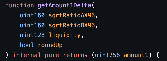 getAmount1Delta 函数
