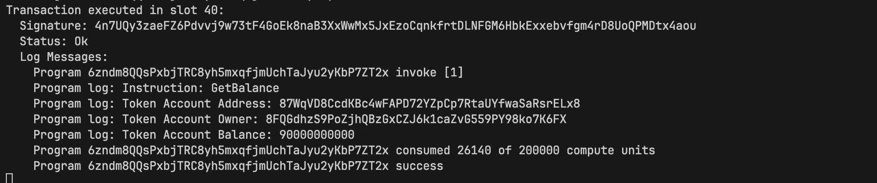 成功转移 SPL Token 的测试