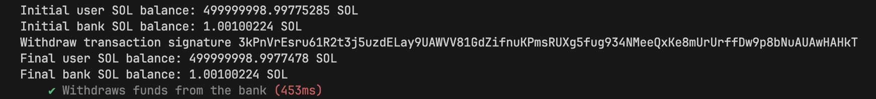 屏幕截图显示资金已成功提取