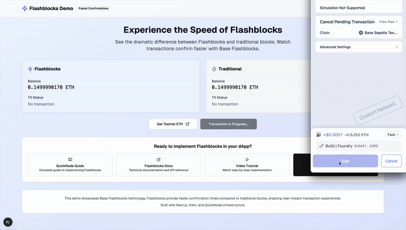 你的应用程序中的 Flashblocks - 演示