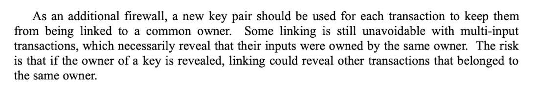 Satoshi white paper privacy