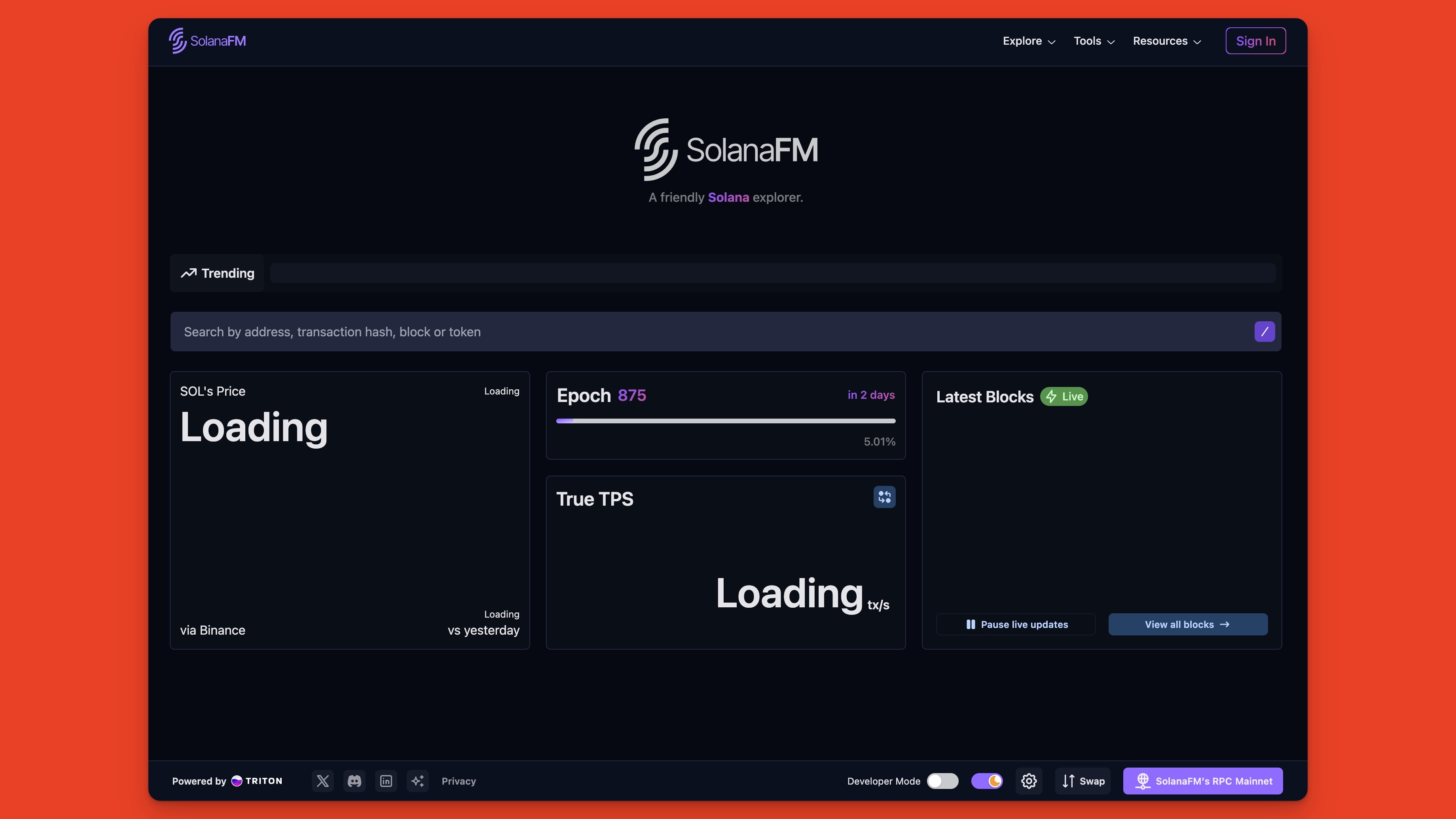 SolanaFM 不再受支持或维护