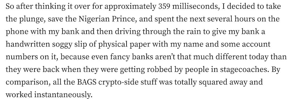 Gas Town 创建者的帖子摘录。资料来源：https://steve-yegge.medium.com/bags-and-the-creator-economy-249b924a621a 单击放大。