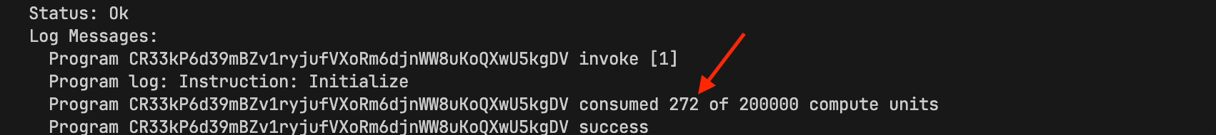 显示程序日志消息高亮显示 272 个计算单元的屏幕截图。