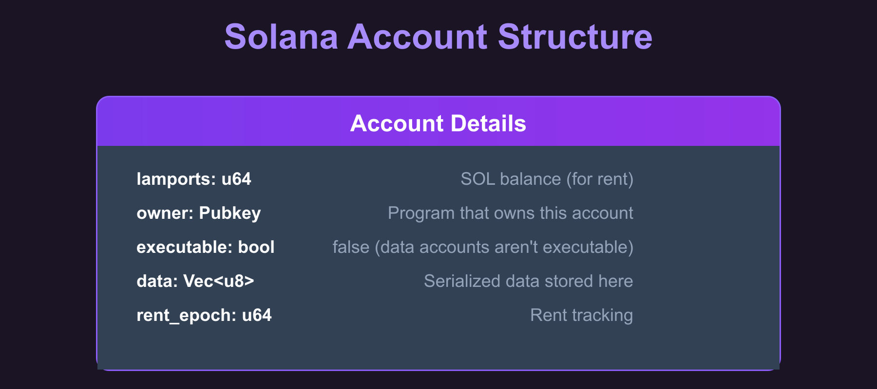 A diagram showing Solana’s account structure