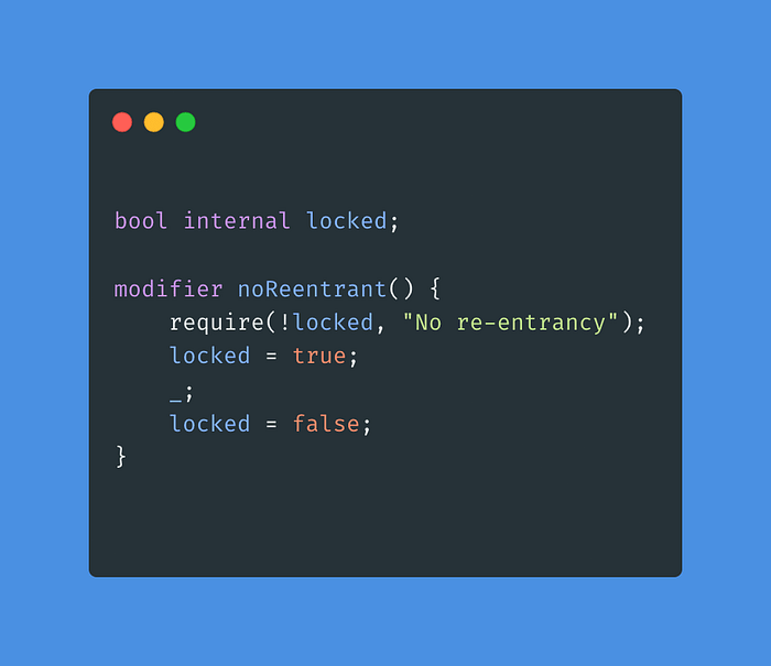 noReentrant modifier