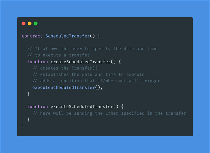 Cross-contract reentrancy example — ScheduledTransfer