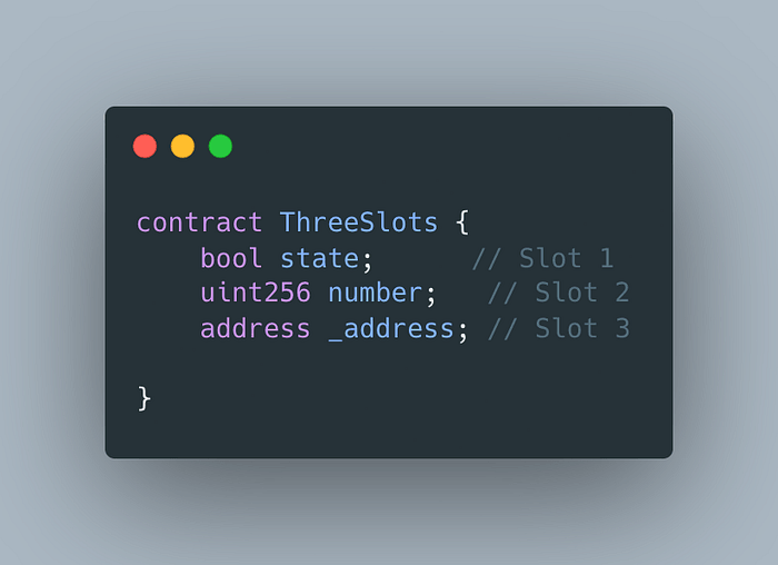 Storage Slots Example - Three Slots