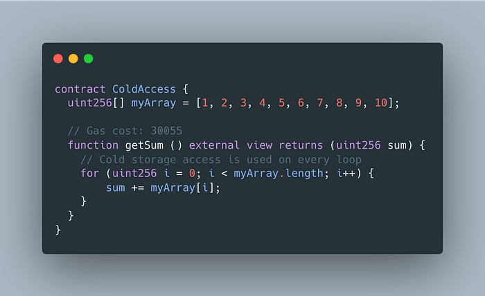Cold Access Example 1