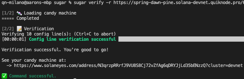 Candy Machine 已验证