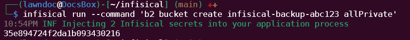 将秘密注入 B2 CLI 命令