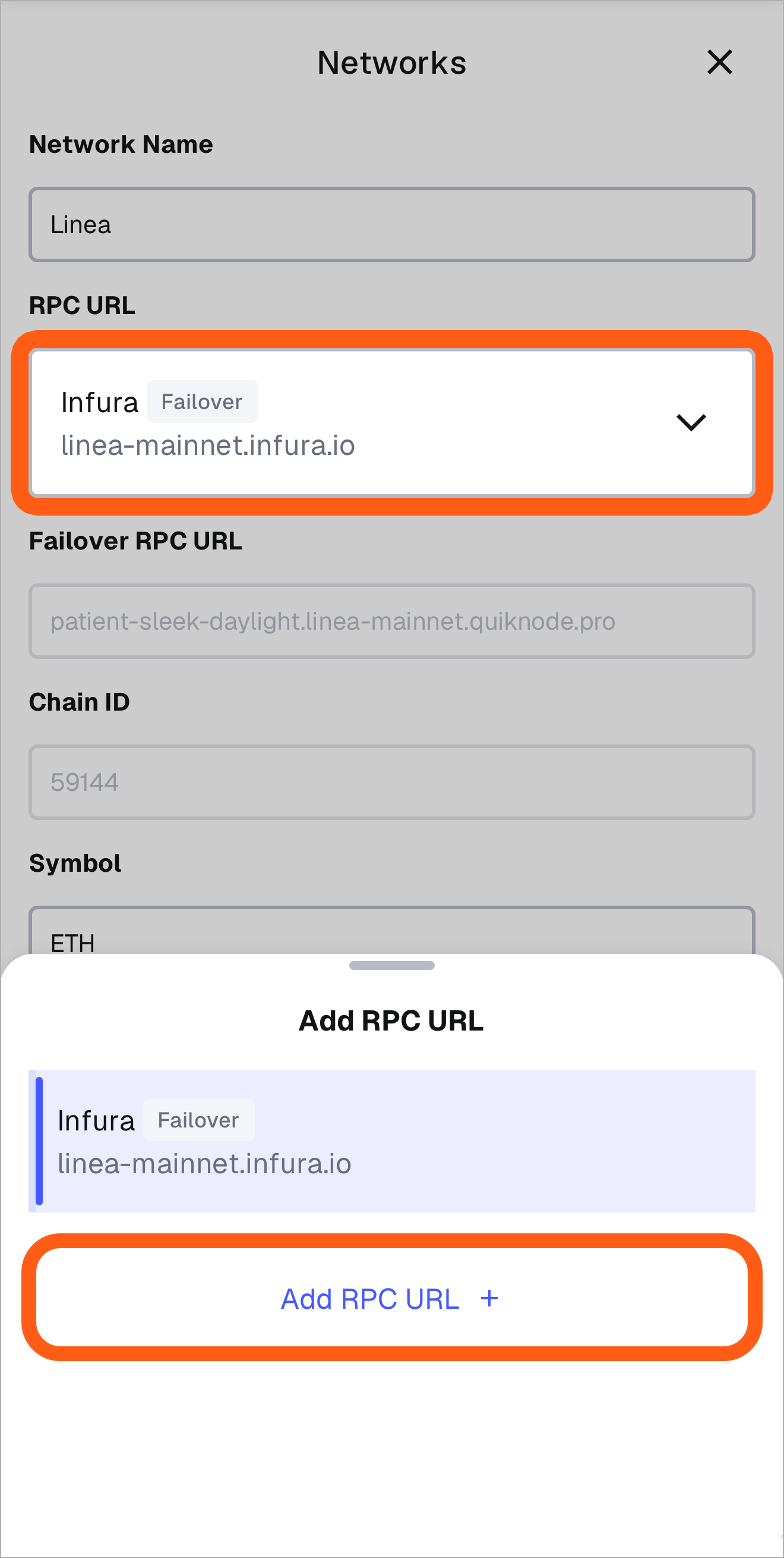 MetaMask 移动端添加 RPC URL 选项