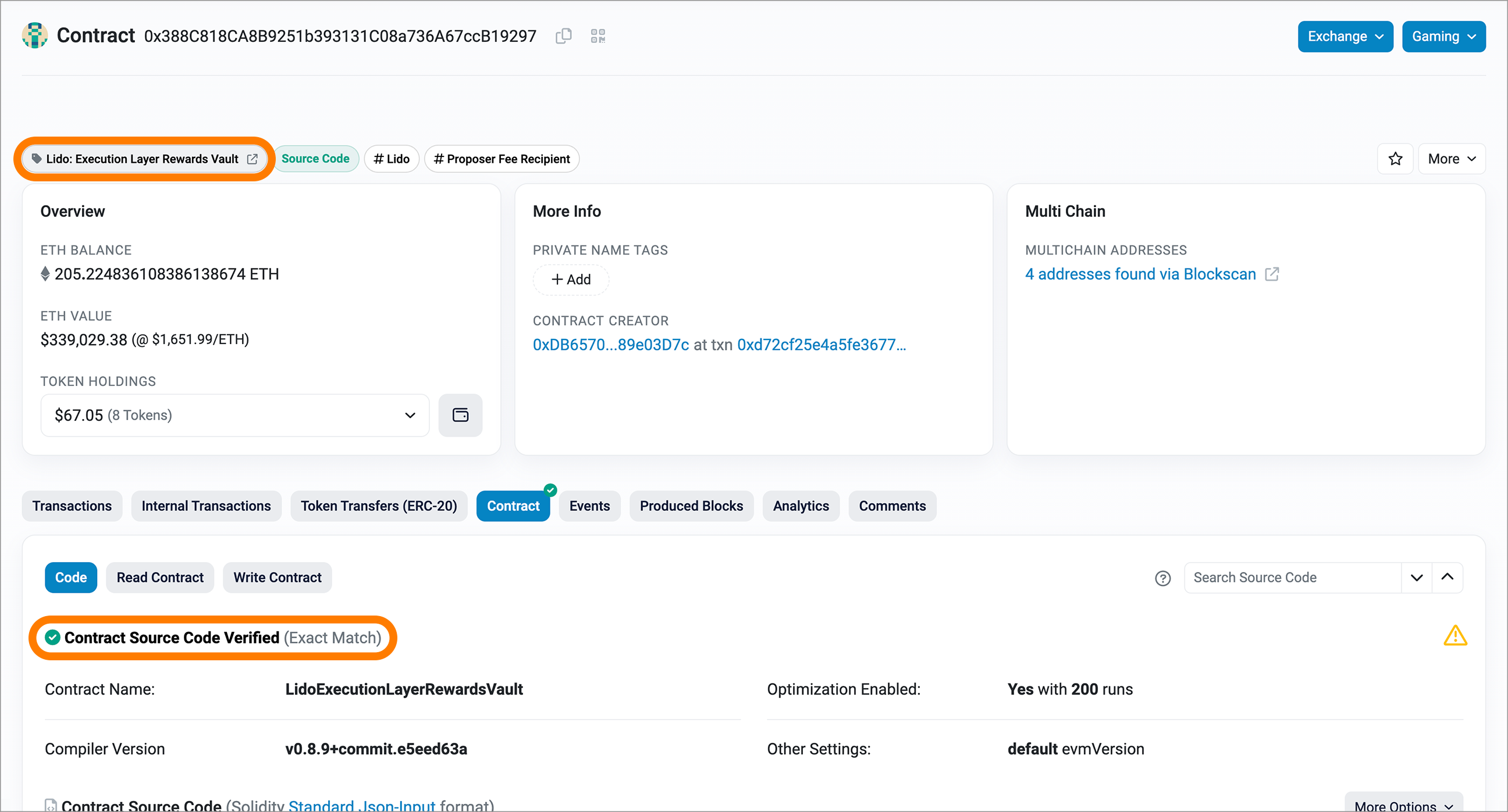 智能合约验证 Etherscan