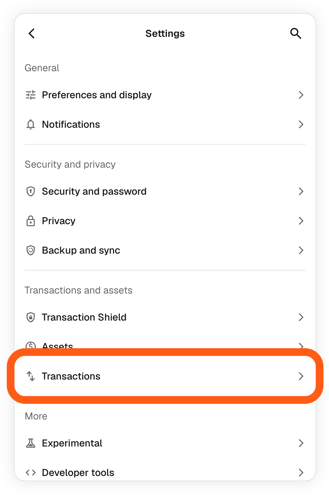 MetaMask 扩展程序定位设置中的交易