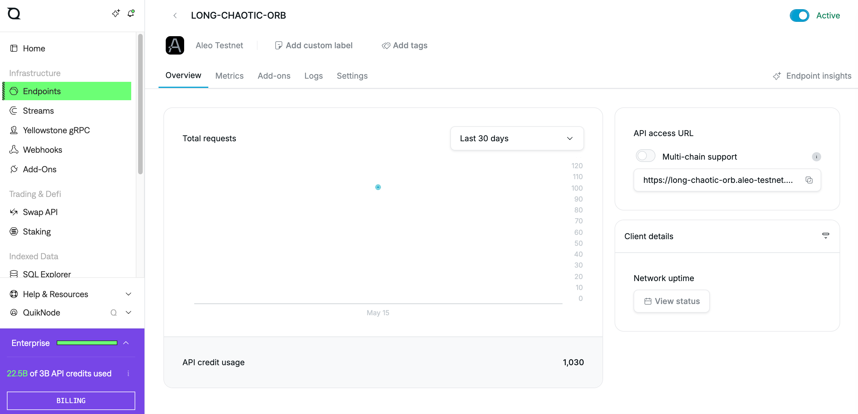 Quicknode Aleo 端点