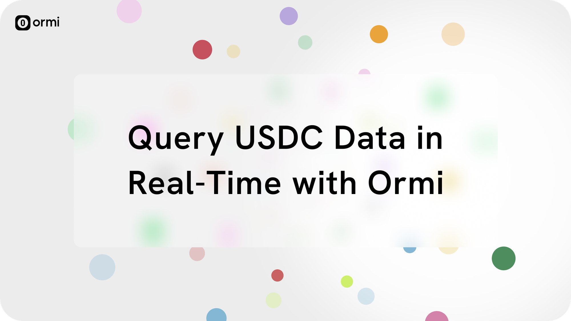 如何用 Ormi 0xGraph 部署 USDC 子图