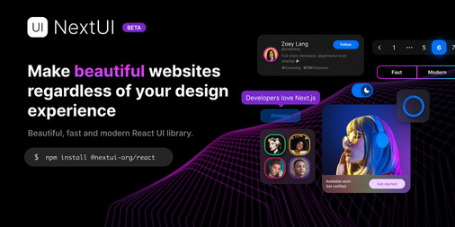 NextUI - Beautiful, fast and modern React UI Library
