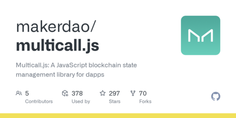 GitHub - makerdao/multicall.js: Multicall.js: A JavaScript blockchain state management library for dapps