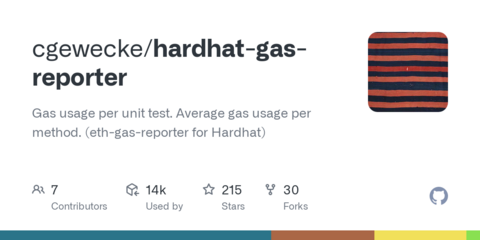 GitHub - cgewecke/hardhat-gas-reporter: Gas usage per unit test. Average gas usage per method. (eth-gas-reporter for Hardhat)